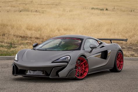 Interesting Color Combination Gray Matte Mclaren 570s On Red