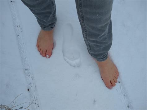 Tried Barefoot In The Snow On My Gravel Trails Today R Barefootrunning