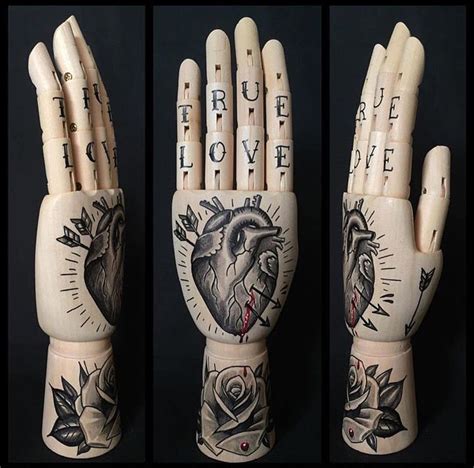 Tattoo Mannequin Hands Wooden Hand Curiosity Tattoo
