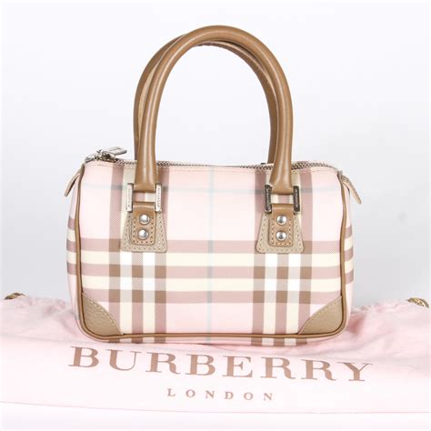Burberry Pink Plaid Handbag Ebth