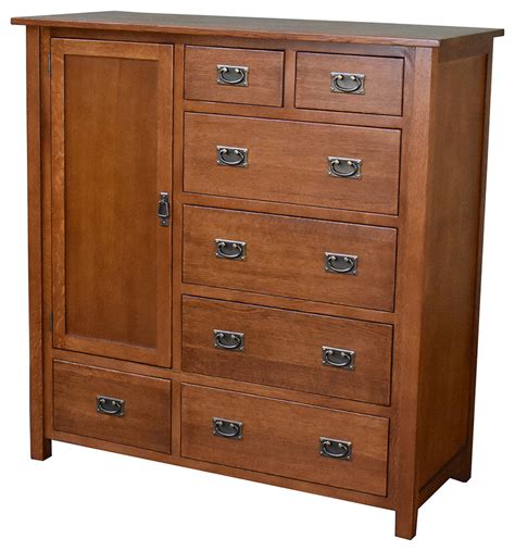Mission Style Solid Oak Chest Of Drawers Michaels Cherry Mc A