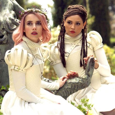 Eiza Gonzalez As Amarna And Emma Roberts As Uma In Paradise Hills 2019 Danielle Macdonald