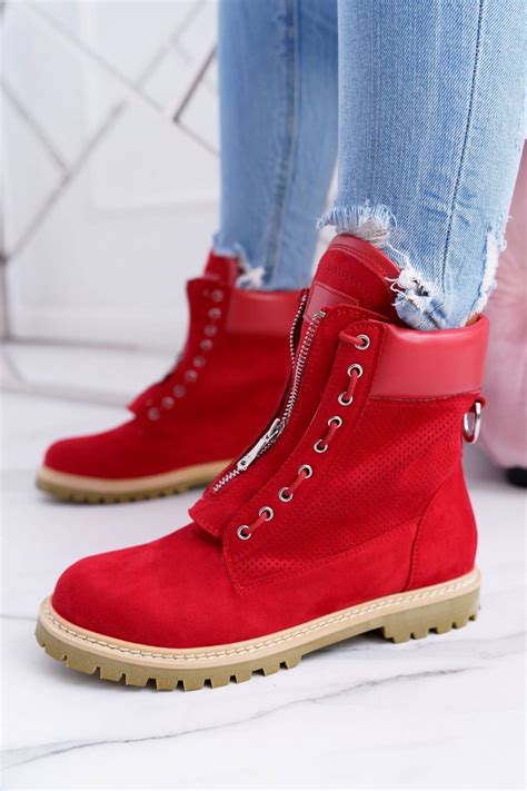 Lu Boo Womens Red Suede Boots Nancy Cheap And Fashionable Shoes At Butoskleppl