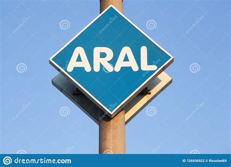 Aral Sign On A Panel Editorial Photography Image Of Business 126936922