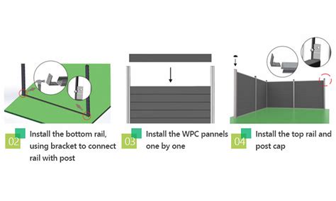 Container Door Ltd Wpc Modular Privacy Fence Kit 1 8m X 1 8m Black