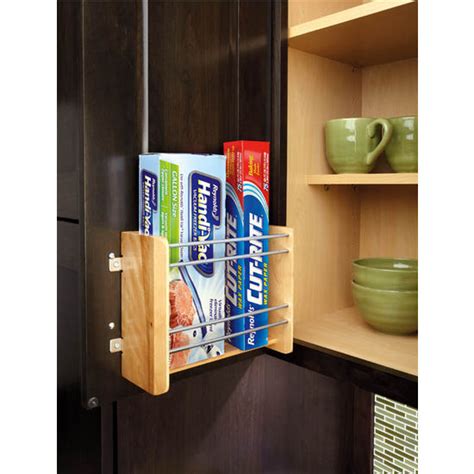 Slab panel doors are flat and. Vertical Foil Rack for Kitchen Cabinets - Maple with Chrome Rails - by Rev-A-Shelf ...
