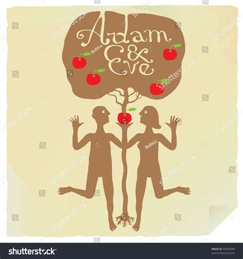 Adam And Eve Stock Vector Illustration 59342998 Shutterstock