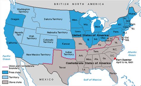The American Civil War Map Of The Civil War