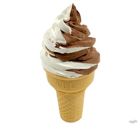 Twist Ice Cream Cone Vanilla And Chocolate Soft Serve By Oggi Redbubble