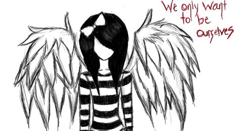 This Is One Of My Drawings That I Did Its A Emo Fallen Angel Bride