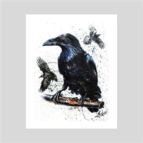 Raven An Art Print By Konstantin Kalinin Art Prints Crow Painting Art