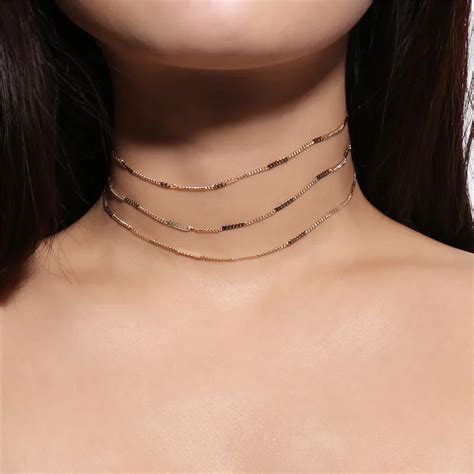 12 Pcs Us106 Per Plain Chain Choker Necklace Fashion Jewelry