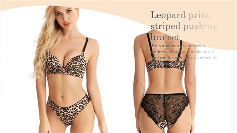 leopard print wireless sexy bra penty set lace womens underwear sets factory direct sales