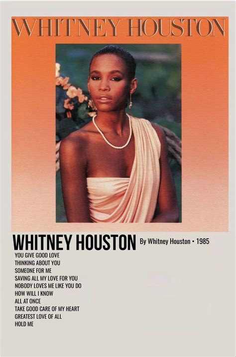Whitney Houston Whitney Houston Albums Whitney Album Music Album Art