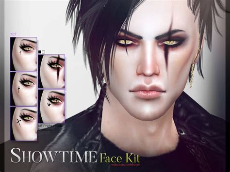 Face Paint For Your Sims In 5 Versions 2 Colors For The Left Right