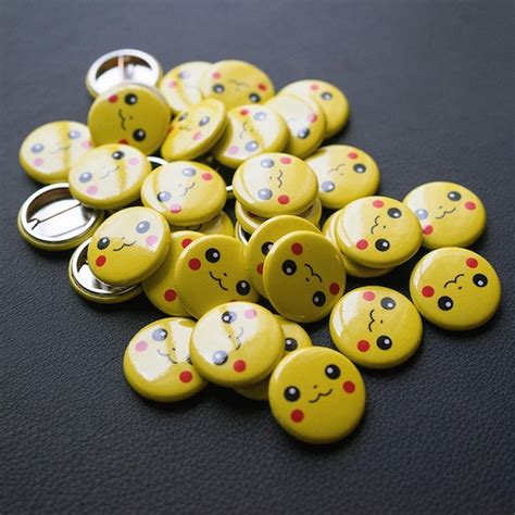 Pikachu Inspired Pin Pokémon Enamel Pin Pokémon Button Etsy