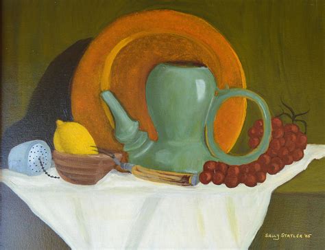 Tea Time Still Life Painting By Sally Jones Fine Art America