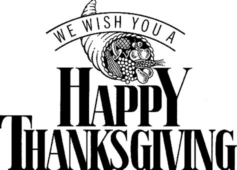 Happy Thanksgiving Clipart Black And White Clip Art Library