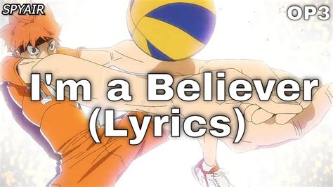 Spyair I M A Believer Haikyu Opening Lyrics Youtube