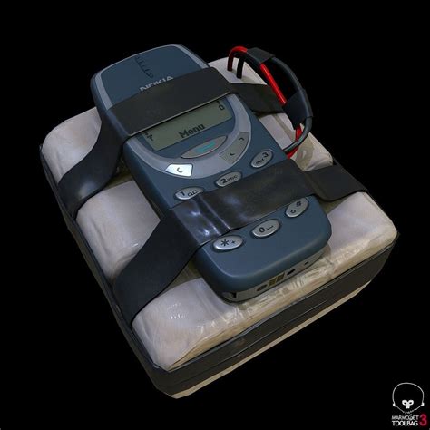 improvised explosive device with cellphone 3D asset