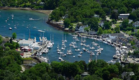 Camden Harbor Maine From Mount Battie By David Smith East Coast Road