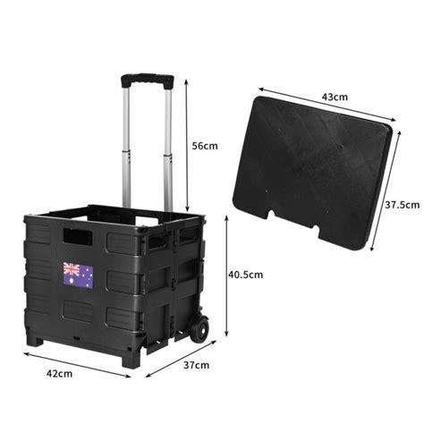 Foldable Shopping Cart Trolley Pack And Roll Crate Portable