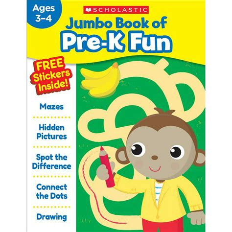 Jumbo Book Of Pre K Fun Workbook Paperback