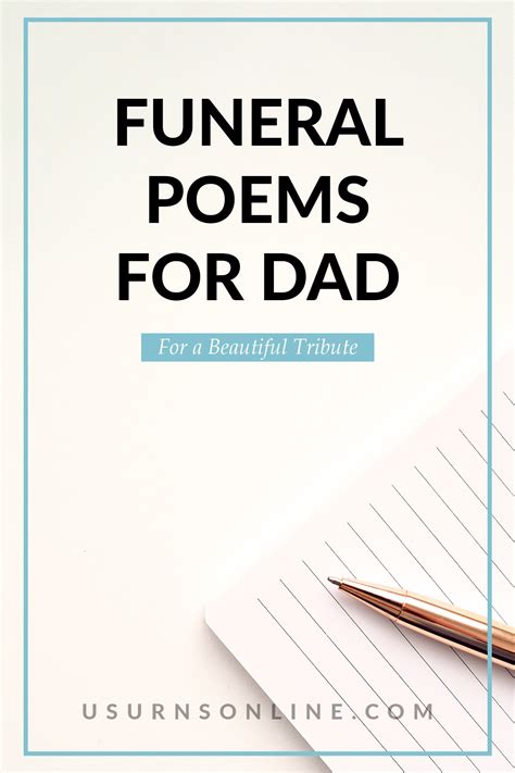 Best Funeral Poems For Dad 50 Beautiful Tributes Urns Online