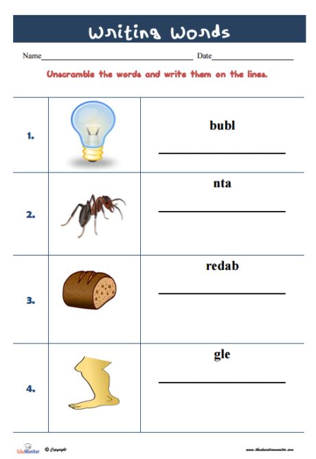 All you need are some printable scramble puzzles and pens, and you are good to go. Word scramble worksheet - EduMonitor