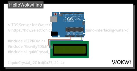 TDS Sensor For Water Quality Monitoring Wokwi ESP32 STM32 Arduino