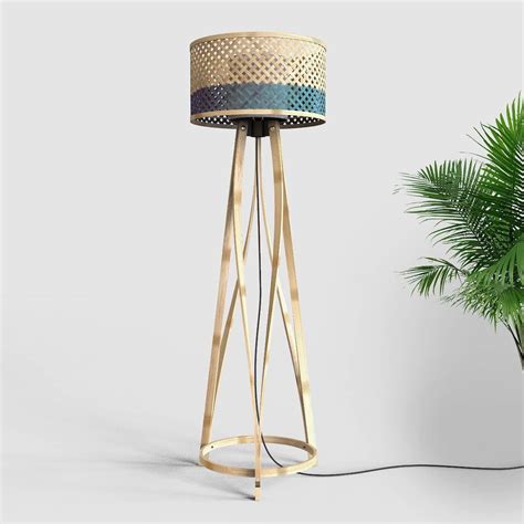 Our Elegant Yet Whimsical Handcrafted Bamboo Floor Lamp Is A Fine Merge