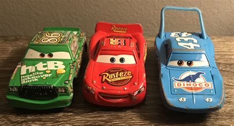 Disney Pixar Cars Piston Cup Lot Lightning Mcqueen King Chick Hicks And Extra Cars Ebay
