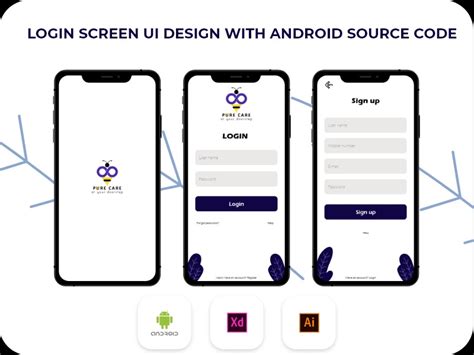 Login Screen Ui Design V With Android Source Code Uplabs Images