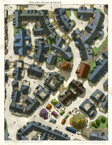 Baldurs Gate Street Level By Sirinkman On Deviantart Fantasy City