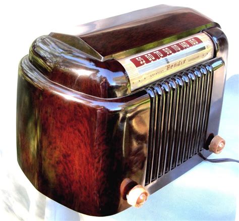 Bendix Deco Bakelite Radio Stunning Marbled Original M 110 Working 5