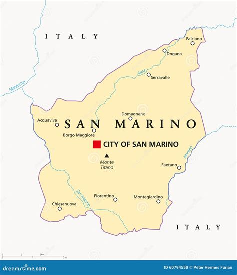San Marino Political Map Vector Illustration 60794550