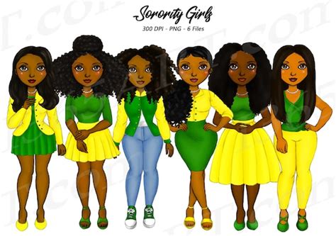 Sorority Girls Clipart Natural Hair Black Woman Black Girl African