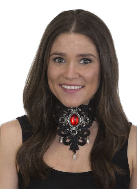 Vampiress Vampire Black Victorian Gothic Lace Choker Necklace Jeweled