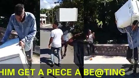 Must Watch Man Caught Robbing Church In Jamaica Gets Serious Beating