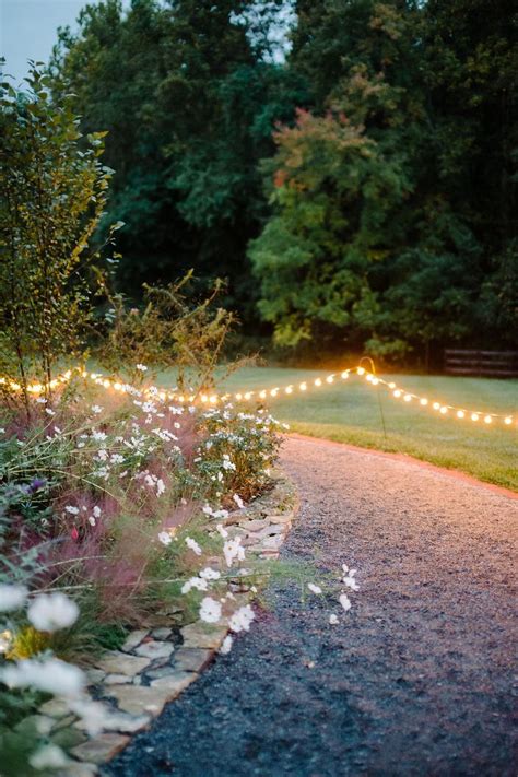 Garden Lights Twinkle Lights Fall Wedding Beautiful Walkway Sera