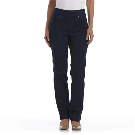 Gloria vanderbilt — that looping, cursive scrawl with the g and the v leaning right as if blown by a giant. Gloria Vanderbilt Women's Avery Elastic Waist Straight Leg ...