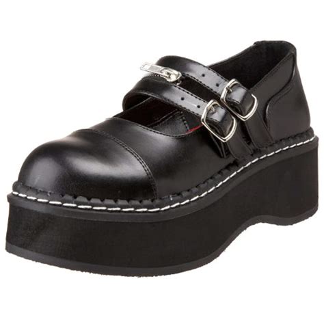 demonia emily 306 blk vegan leather uk 4 eu 37 2018 soldes allure chaussure