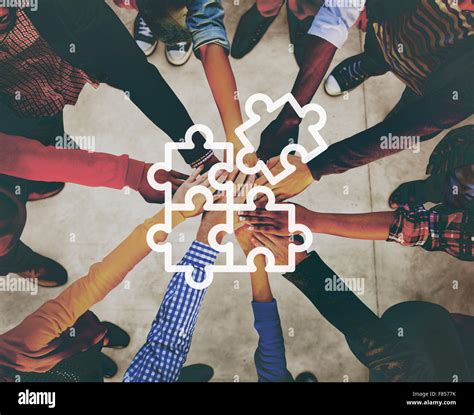 Jigsaw Puzzle Connection Cooperation Network Concept Stock Photo Alamy