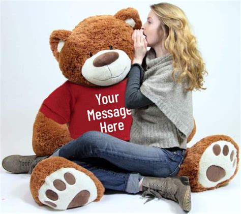 Customized Giant 5 Foot Teddy Bear Soft Wears Personalized Etsy
