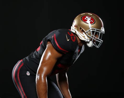 49ers Officially Unveil Black Red And Gold Alternate Uniform For 2015