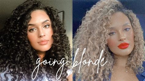 How To Bleach Curly Hair Without Damage Going Blonde Youtube