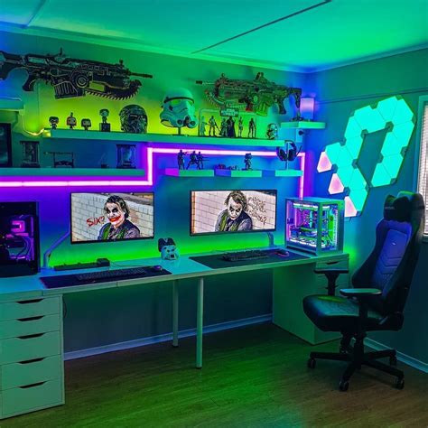 Small Gaming Room Ideas Computer Gaming Room Gaming Room Setup