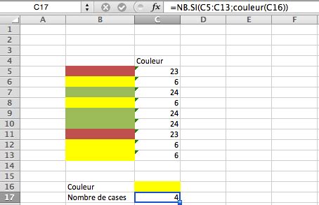 Comment Compter Les Cellules Selon Leur Couleur Sur Excel Formule Excel