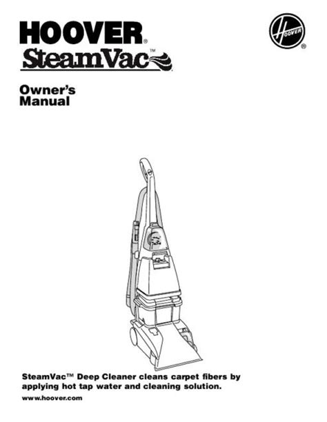 Hoover Heated Spinscrub 50 Manual