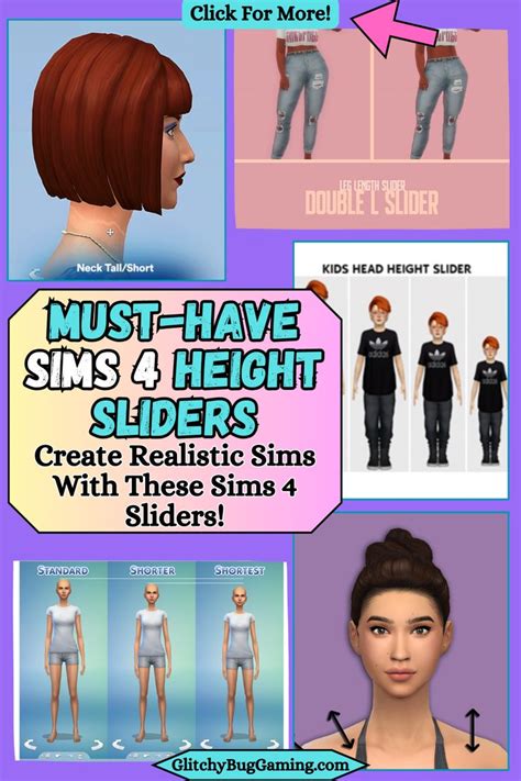 The Best Sims 4 Height Sliders For Creating Tall Sims Short Sims